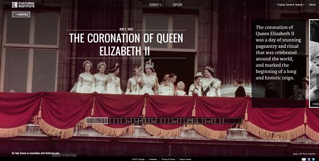 Vibrant colour: The Coronation of Queen Elizabeth II is also featured in the archives