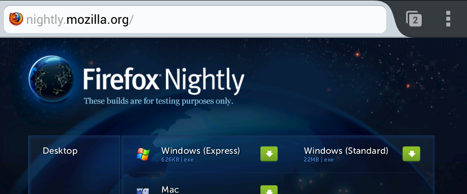Toolbar with URL, domain highlighting, and the new tabs icon