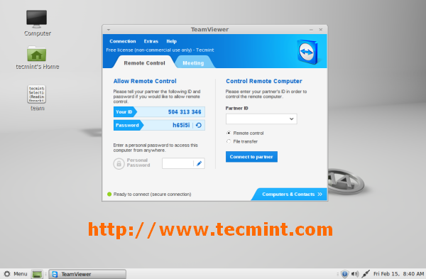Running TeamViewer in Linux Mint 15