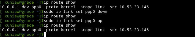 ip link set up and down