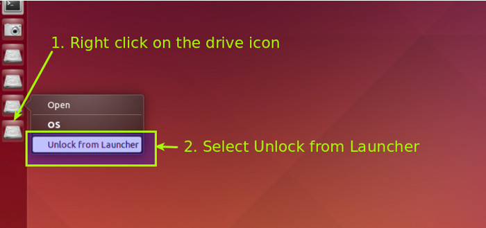 Remove drive cons from Ubuntu 14.04 unity launcher