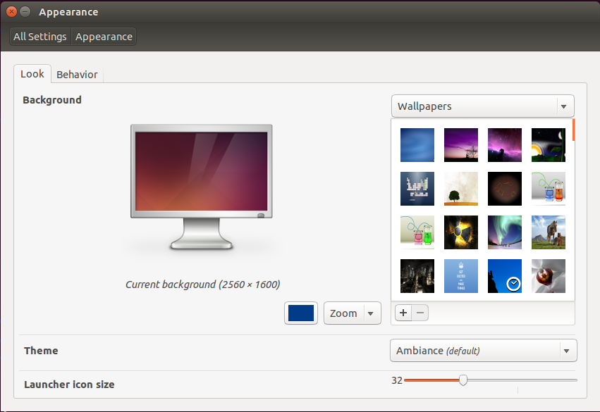Ubuntu 14.04 LTS Appearance and Unity Settings
