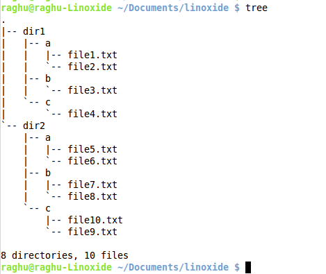 Layout of files