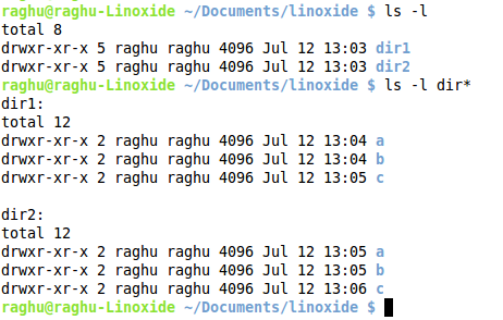 Layout of input directories