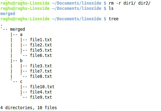 Remove original directories