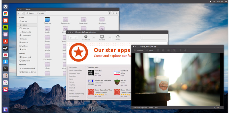 在 Orchis GTK 主题下的 Moka/Faba Mono 图标