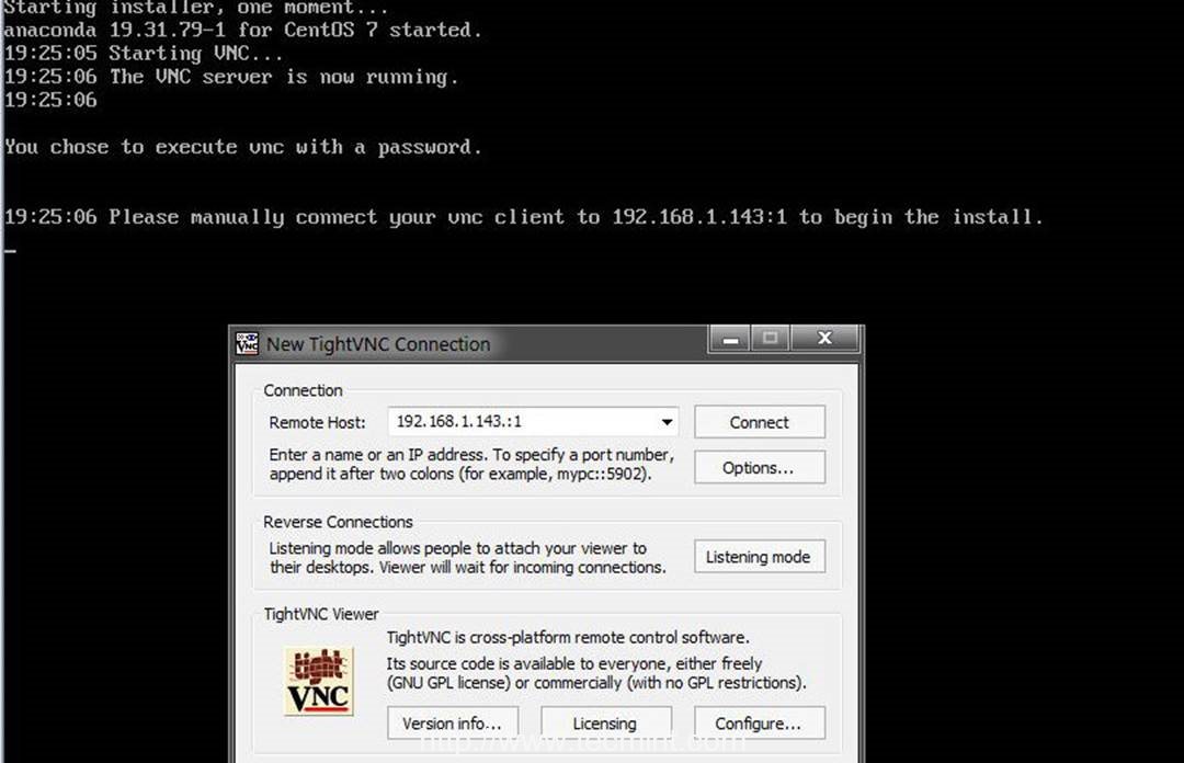 Remote Linux Installation via VNC