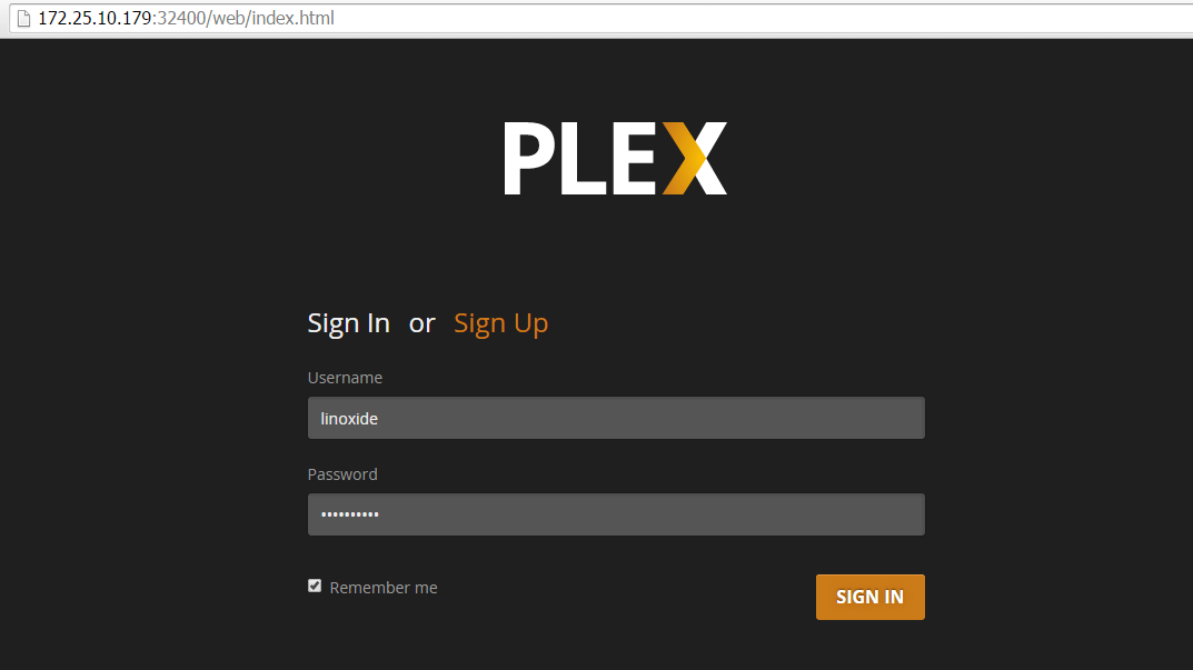 Plex Sign In