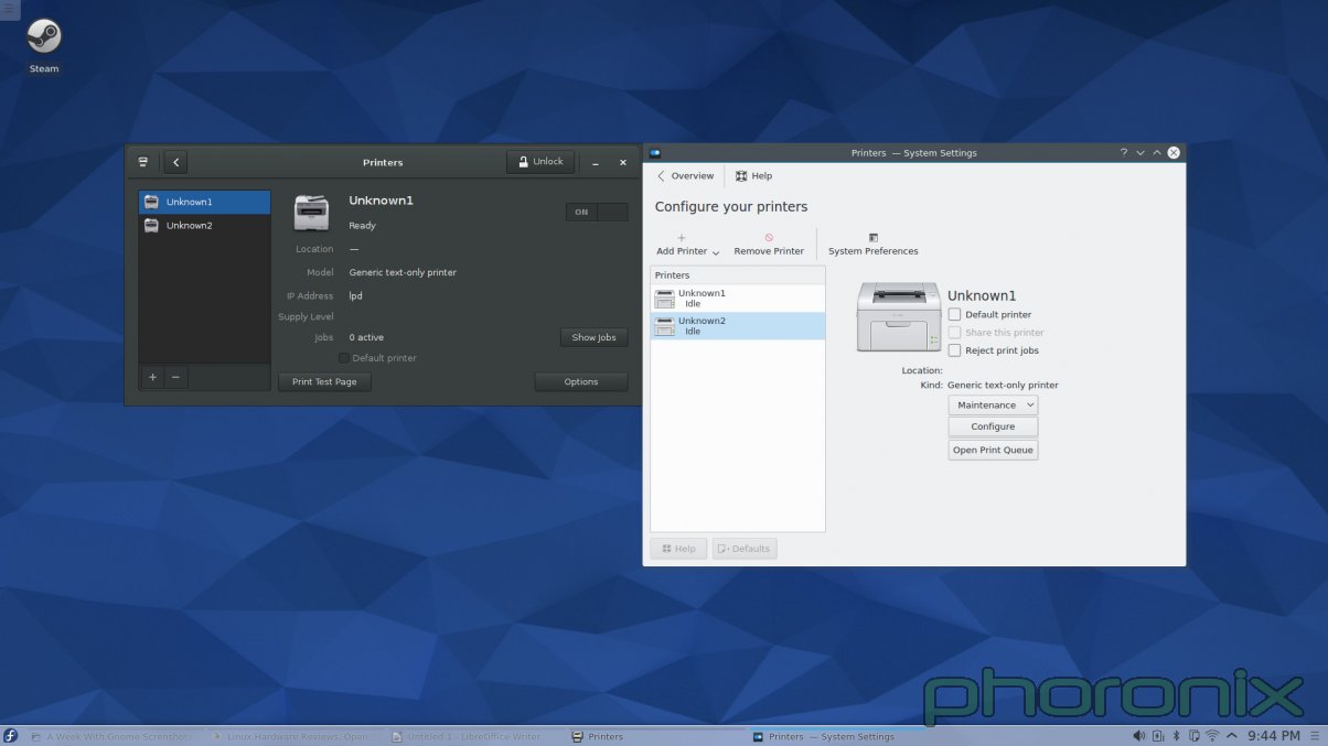 Gnome 和 KDE 添加第二个打印机