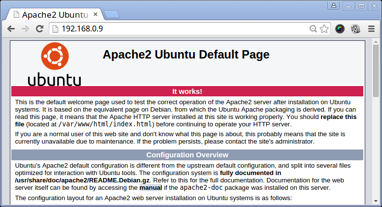 Apache Default Page