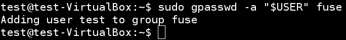 sshfs 添加用户到组 fuse