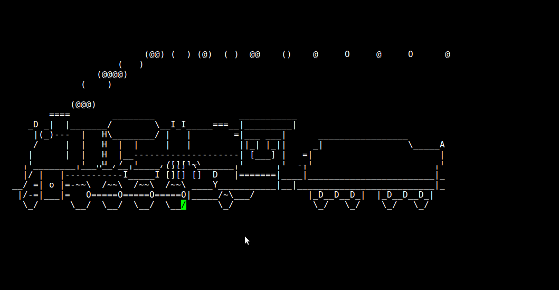 Fig.01: Run steam locomotive across the screen if you type "sl" instead of "ls"