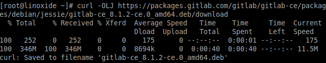 Downloading Gitlab Debian