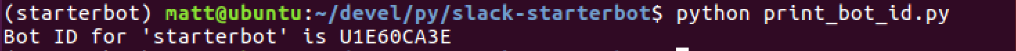 在你的 Slack 项目中用 Python 脚本打印 Slack 聊天机器人的 ID