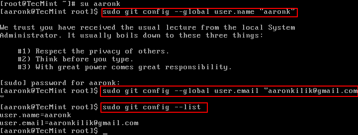 在 Linux 设置 Git 用户