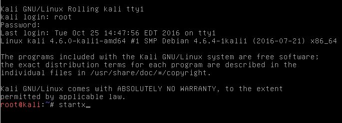 Start Enlightenment Desktop in Kali Linux
