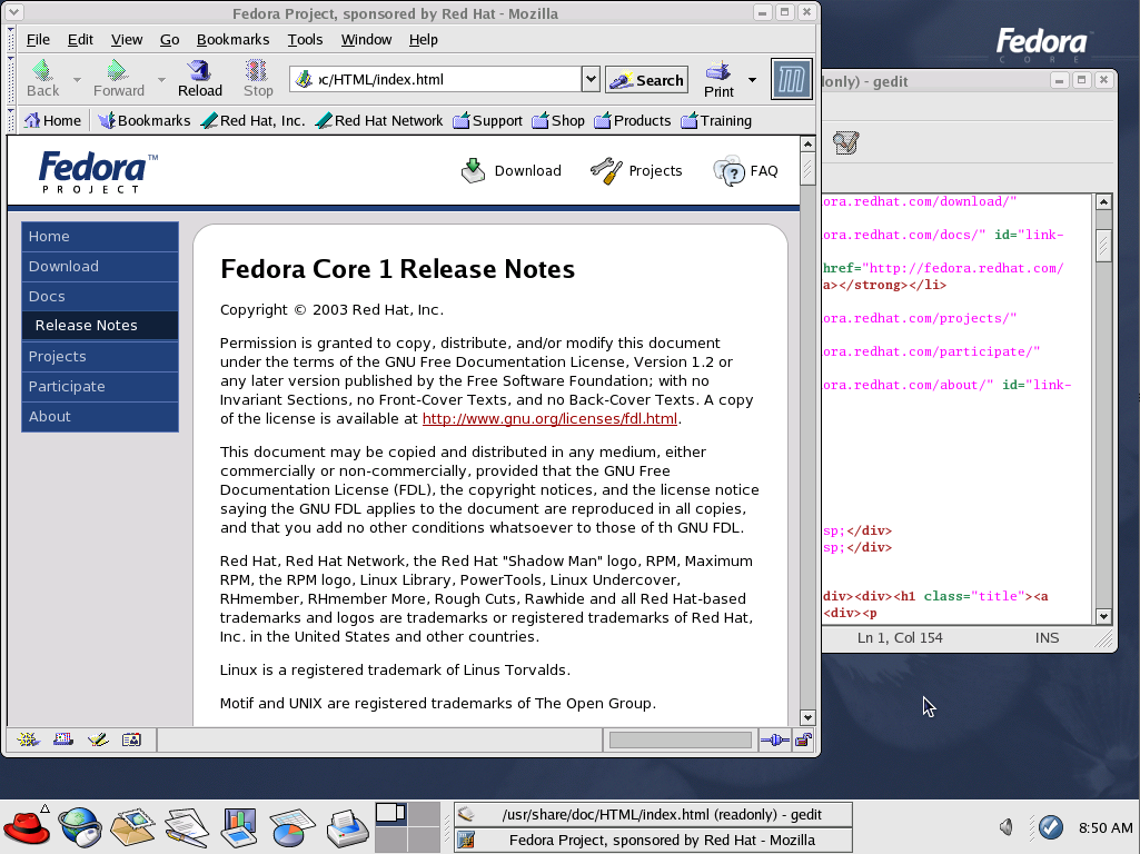 Fedora Core install