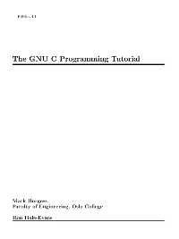 The GNU C Programming Tutorial