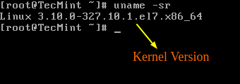 Check Kernel Version in CentOS 7