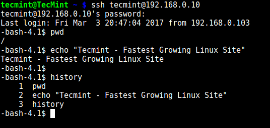 SSH Built-in Commands