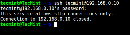 Test SSH Chroot Jail