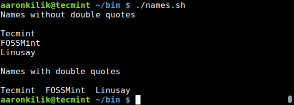 Use Double Quotes in Scripts