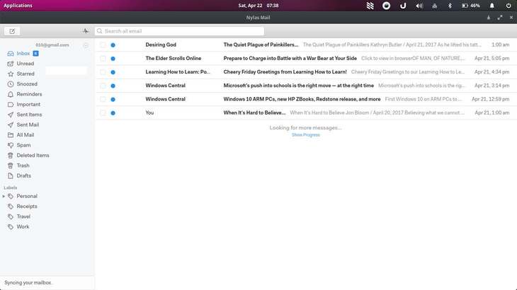 Nylas mail an awesome email client for linux
