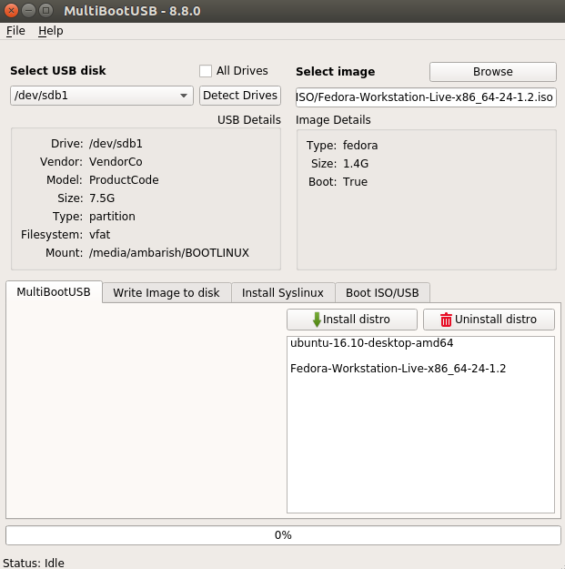 MultiBootSystem with Ubuntu and Fedora