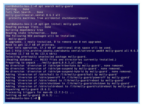 Fig.01： Installing molly guard on Linux