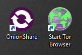 install onionshare and tor browser