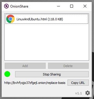 share file with onionshare anonymously