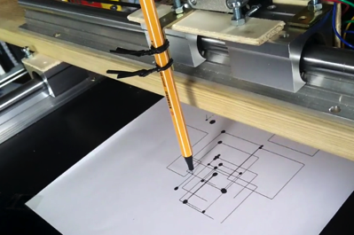 The plotter in action 