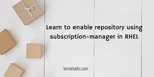 Enable repository using subscription-manager