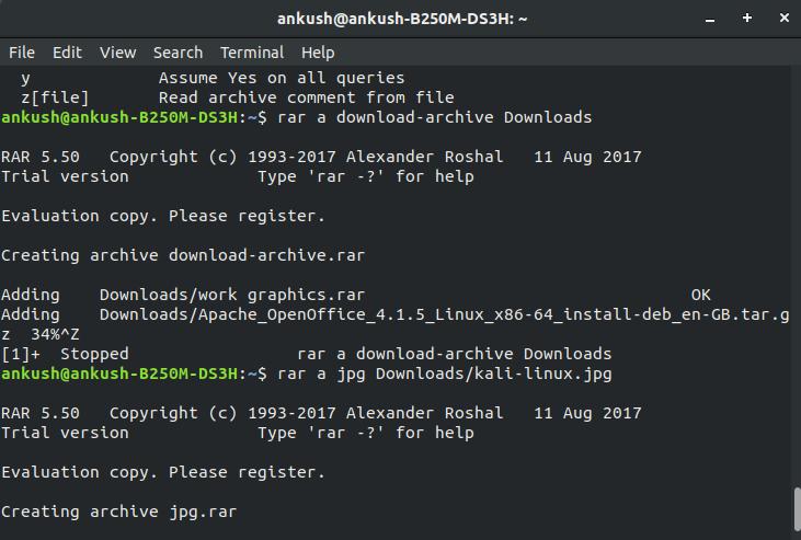 Using rar archive in Ubuntu Linux
