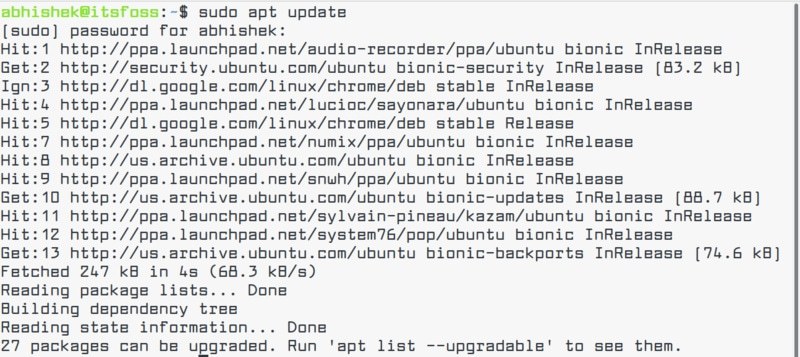 更新 Ubuntu Linux