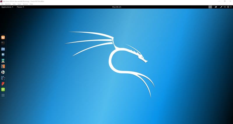 kali linux on windows virtual box
