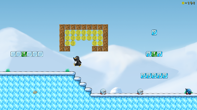 Supertux, a tile-based video game