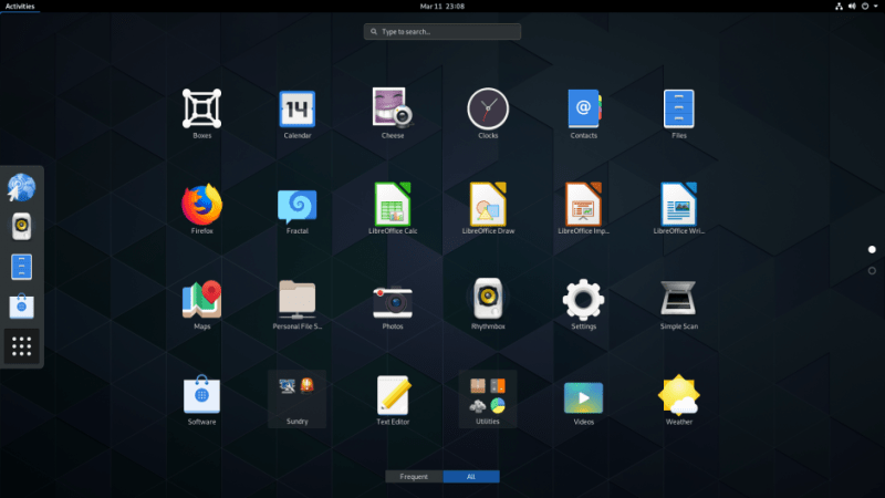 GNOME Desktop in Fedora