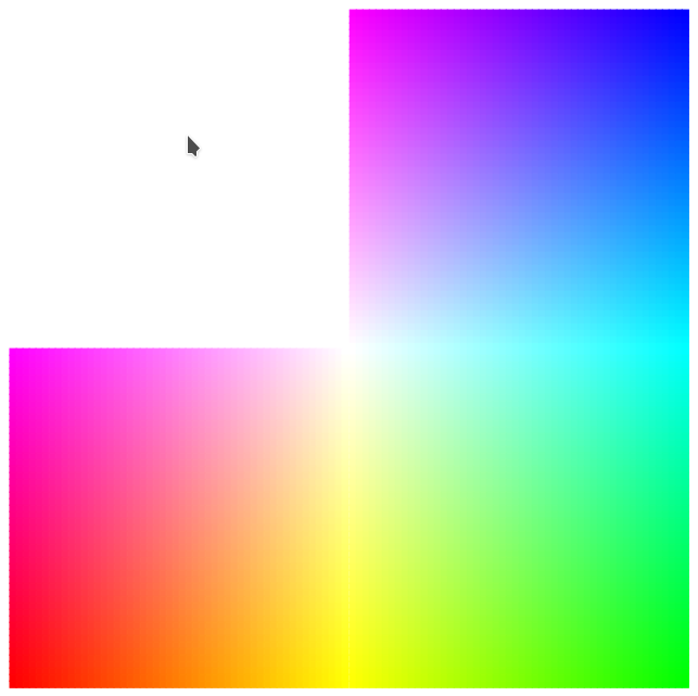 Second half of RGB cube