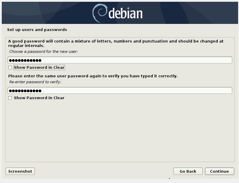 设置用户密码-Debian10
