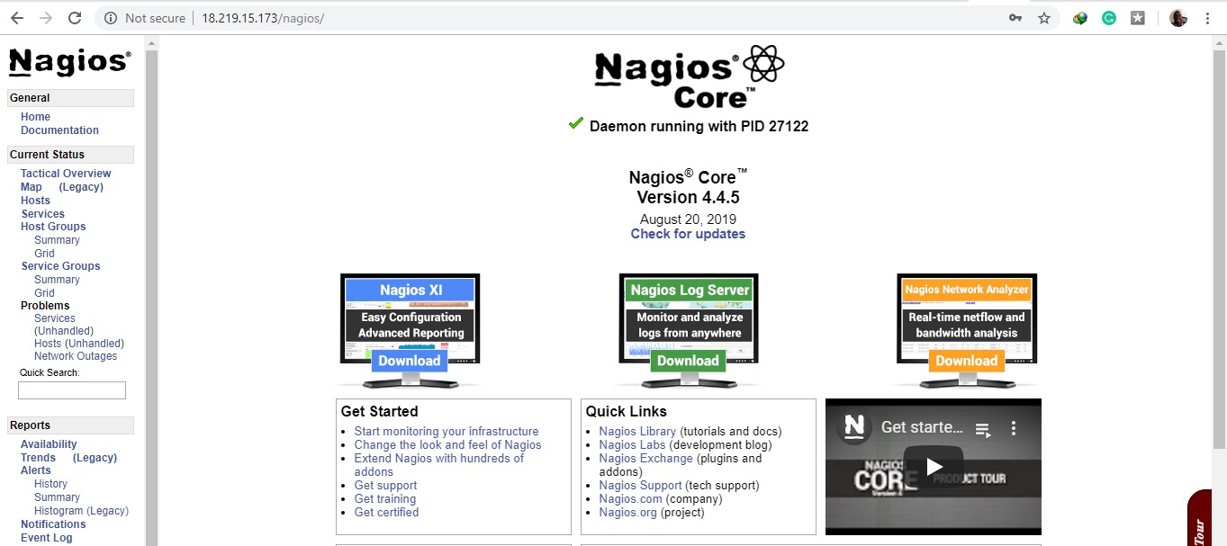 Nagios-dashboard-CentOS8