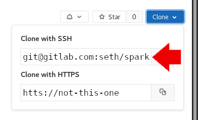 Cloning a URL on GitLab