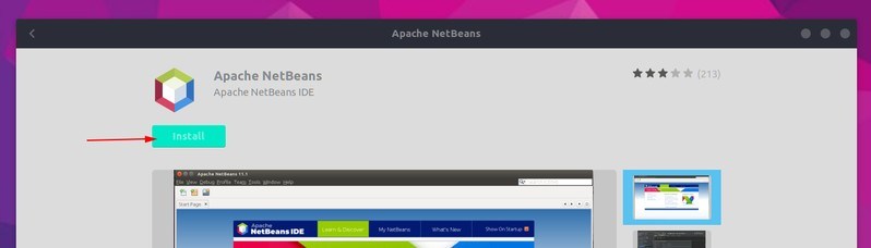 Apache Netbeans in Ubuntu Software Center
