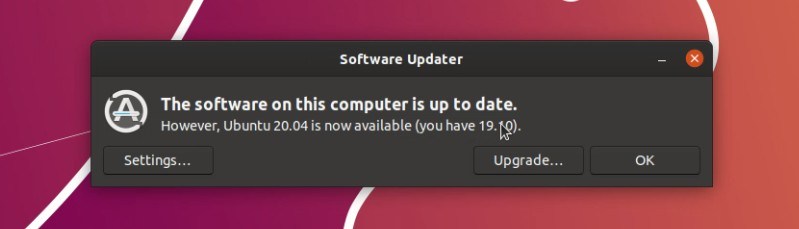 Availability of Ubuntu 20.04 in Ubuntu 19.10