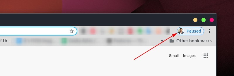 Sync paused in Google Chrome