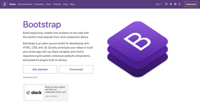 Bootstrap homepage