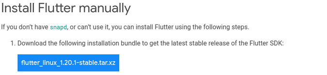 Install Flutter manually