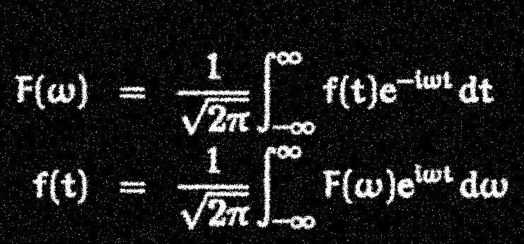 Equations of the Fourier transform and its inverse