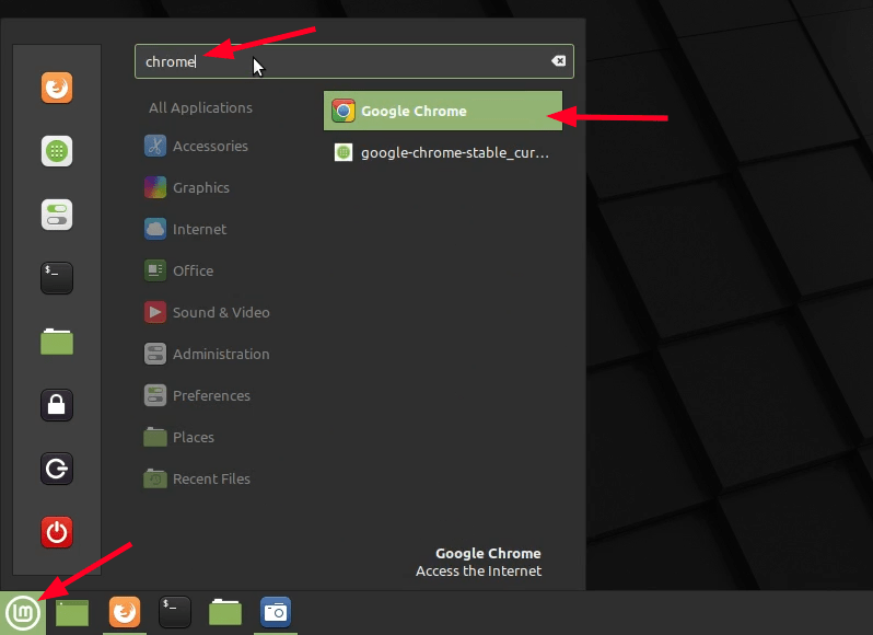 Run Google Chrome in Linux Mint
