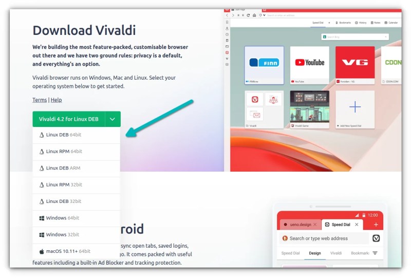 Vivaldi 为各类 Linux 发行版提供了安装包